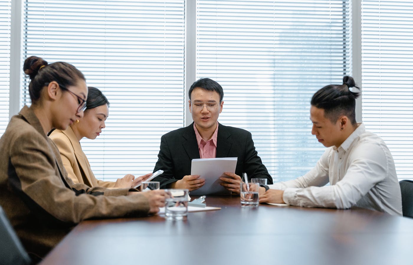 Business advisory meeting focused on tax planning and financial consultation